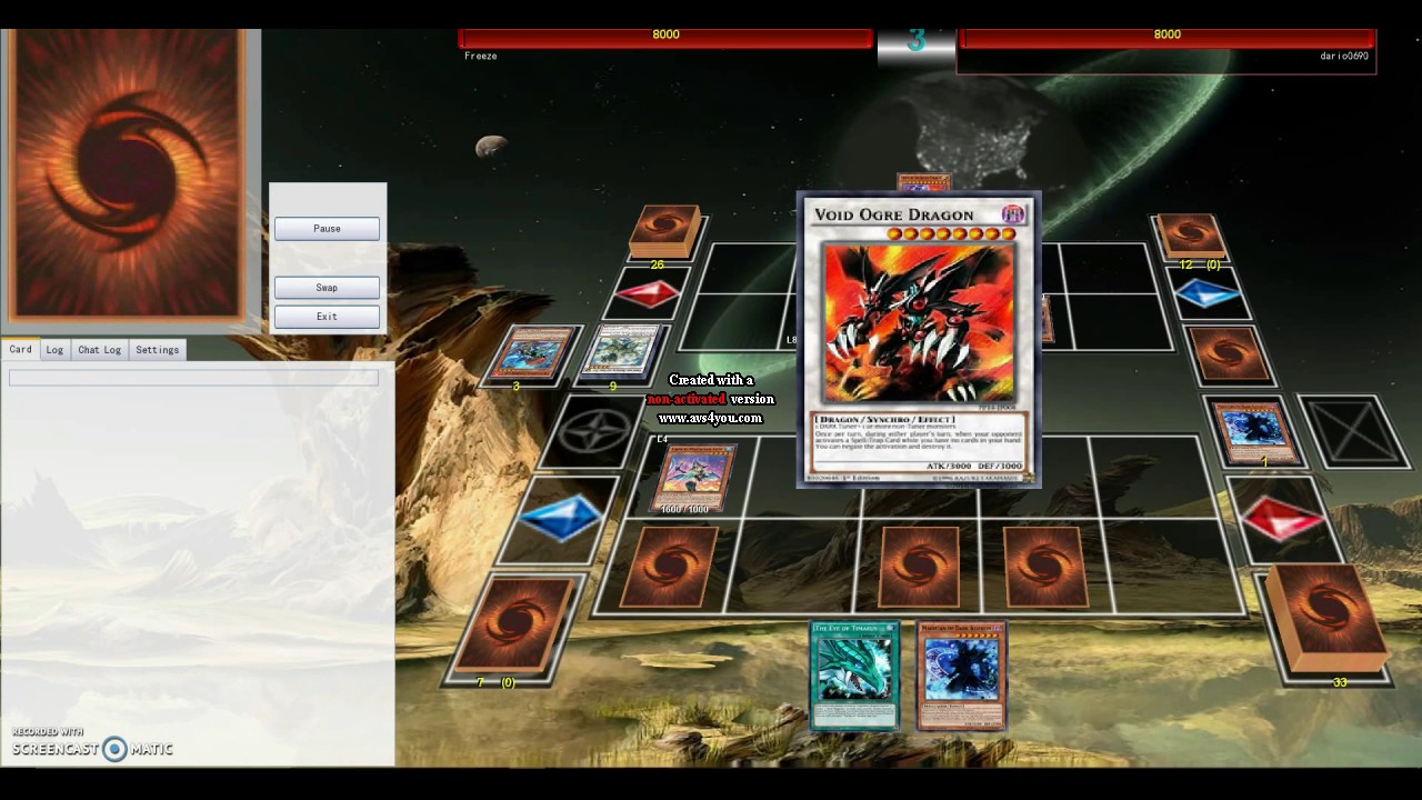 Freeze! Deck MAGO NERO v.s DINOSAURO YU-GI-OH! (YGOPRO)