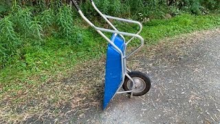 我家の一輪車のタイヤがパンクしました
