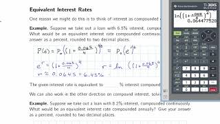 Equivalent Interest Rates