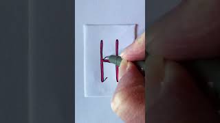 DRAWING A CARTOON LETTER H 3D ✍️  | Quick And Easy Doodle Ideas | How To Draw A Cartoon Letter H