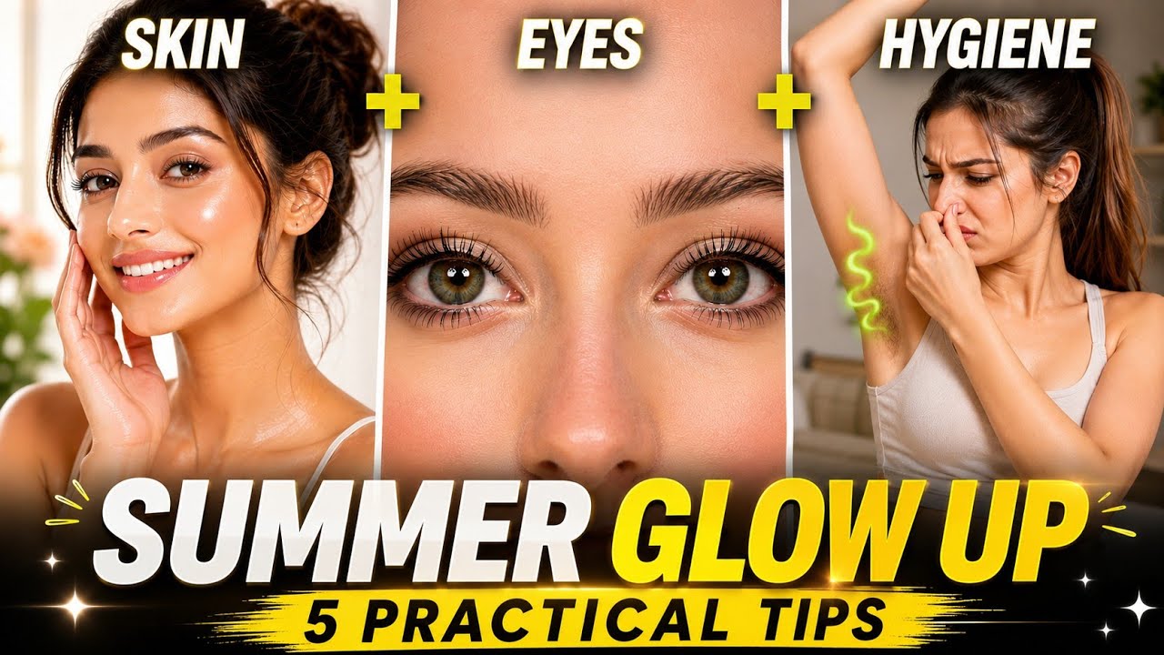 Summer Glow Up 2026 | Skin + Eyes + Hygiene Tips 💛 5 Easy Summer Glow ...
