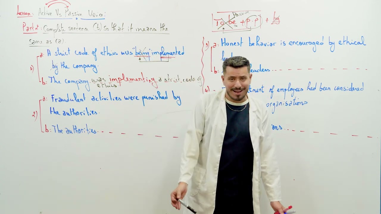أقوى شرح لدرس بكالوريا Active / Passive voice  (الجزء الثاني) 
