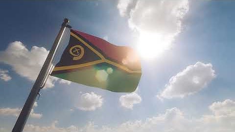 Vanuatu Flag on a Flagpole  Motion Background Animation Videos | No Copyright | Visual Effects Video