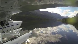 Glastar Sportsman Amphibious Float Flying From Carcross Yukon to Kluane and Mount Logan