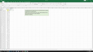 How To Calculate Daily Returns Excel