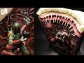 I made a boba fett  sarlacc pit diorama from foam and ping pong balls  star wars miniature model