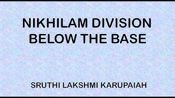 Nikhilam Division | Easy Division | Speed Math | Vedic Math Tricks | Sruthi Lakshmi Karupaiah
