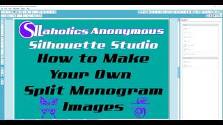 Silhouette Studio - How to make your Own Split Monogram Images