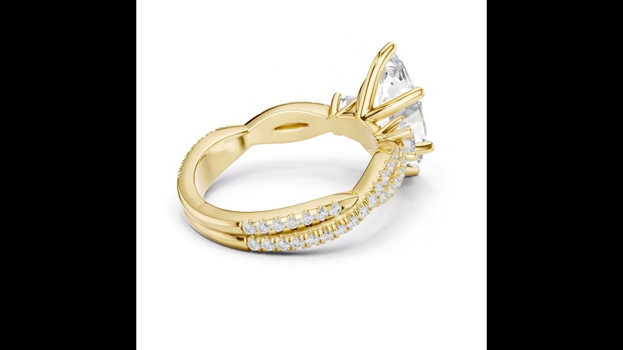 Trio Marquise & Round Twisted Ring