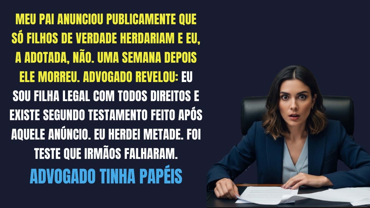 Meu Pai Anunciou “Só Meus Filhos De Verdade Vão Herdar Tudo” — O Advogado Tinha Outros Papéis