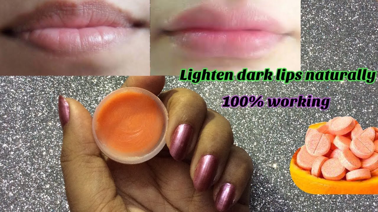 DIY vitamin c lip balm || lighten dark lips naturally at home