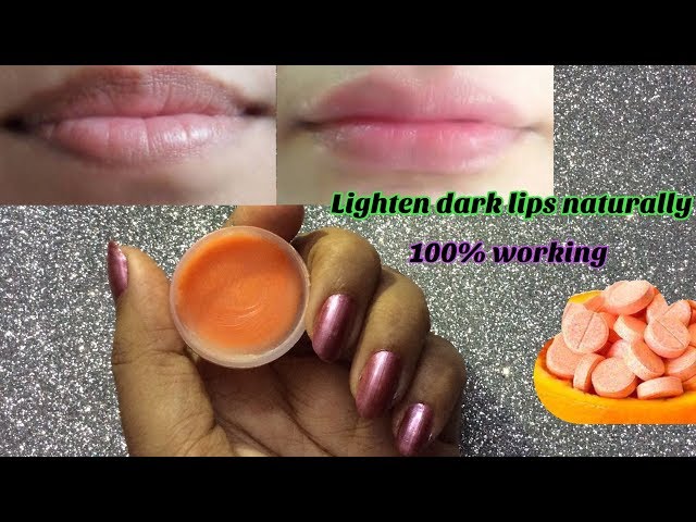 DIY vitamin c lip balm || lighten dark lips naturally at home