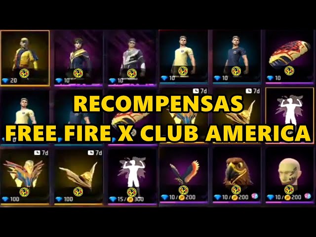 FREE FIRE X CLUB AMÉRICA 🤯 (PREMIOS GRÁTIS) OFICIALES PARA NUESTRA REGIÓN  