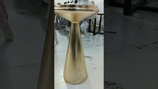 A side table covered in rose gold makes the appearance look more luxurious #furnitur #shortvideo