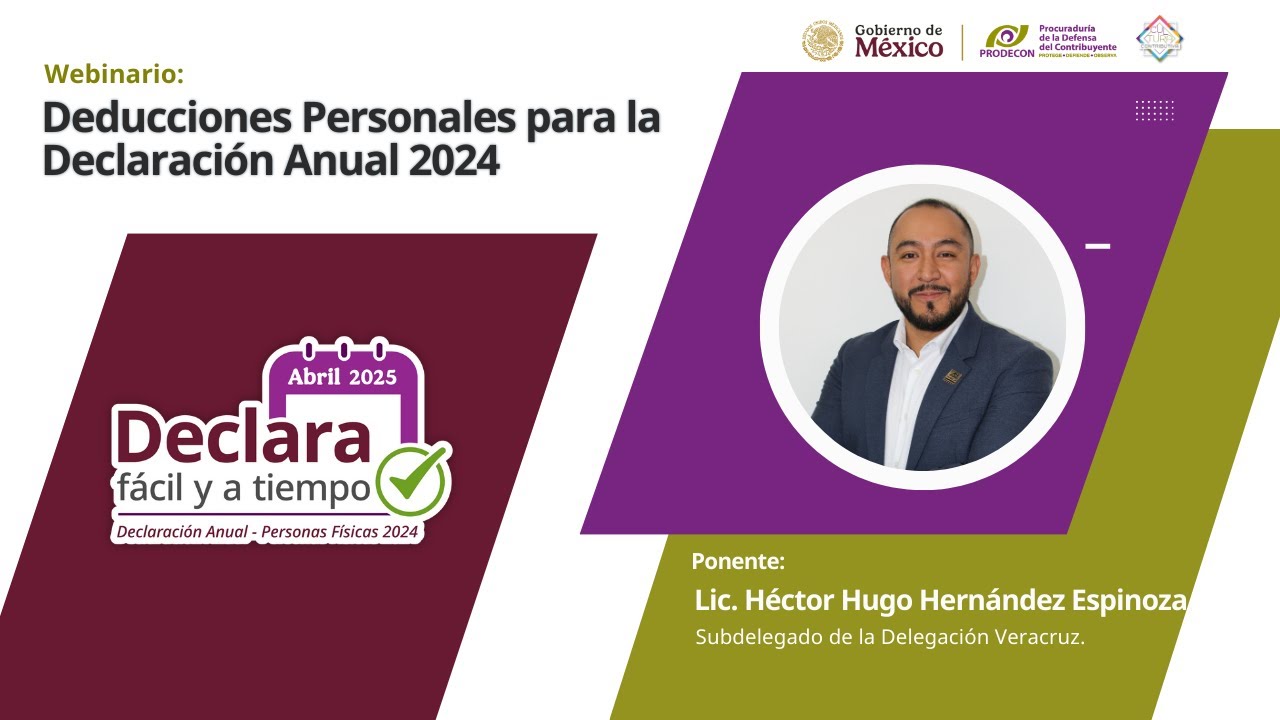 Deducciones Personales para la Declaración Anual 2024 - YouTube