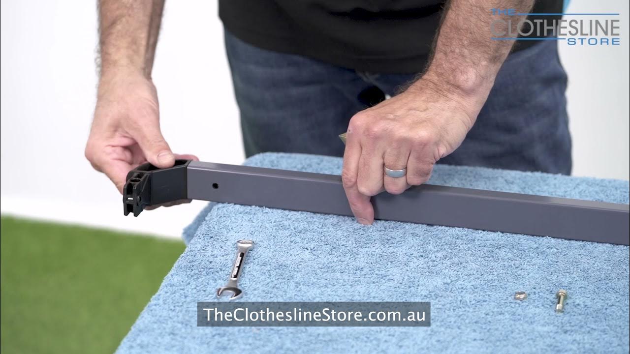 How to Install the Daytek Single Folding Frame Clothesline YouTube