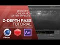 Redshift & Cinema 4D with After Effects - Create Z Depth pass for DOF and Fog