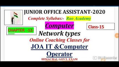 |JOA IT| computer network types. LAN MAN WAN .Online coaching classes for JOA IT