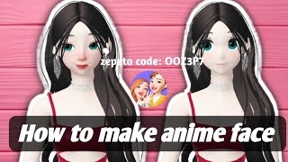 How to make anime face | ZEPETO | zepeto anime face | #zepeto #tutorial #anime @princessangel219 screenshot 1