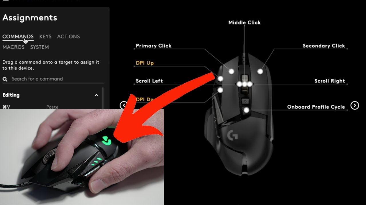 assistent venom indebære How to Setup Custom Buttons of Logitech G502 Hero Mouse - YouTube