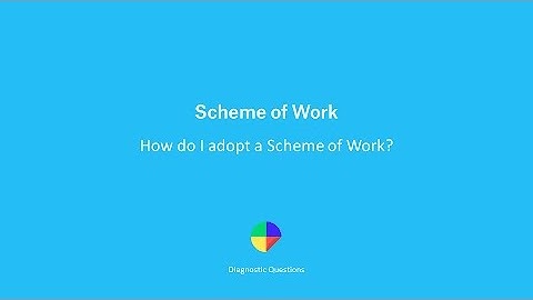 DQ Scheme of Work: How do I adopt a Scheme of Work?