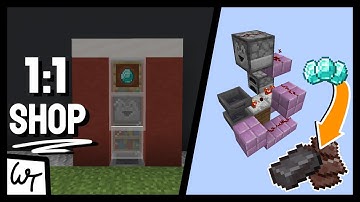 SIMPLEST Automated Redstone Shop - 1:1 Ratio - Quick Redstone Tutorial - Minecraft 1.5-1.21