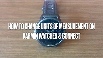 How to change units of measurement on Garmin watches & Connect