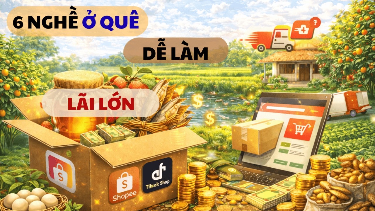6 Nghề Ở Quê Kiếm Tiền Tỷ Năm 2026 | Lộ Trình 365 Ngày Từ Số 0