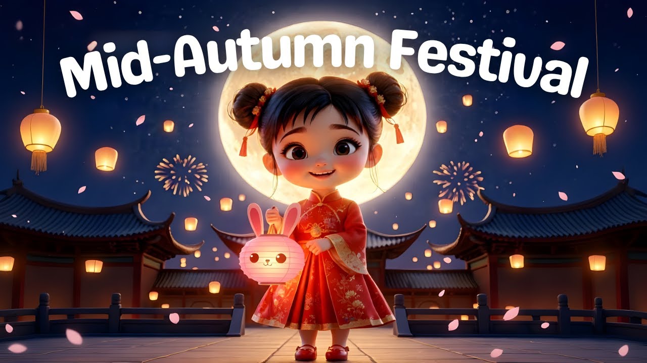 Mid-Autumn Festival Song | Lanterns, Mooncakes & Family Fun | Nursery Rhymes for Kids