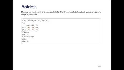 Data Types   Matrices   Johns Hopkins University   Coursera