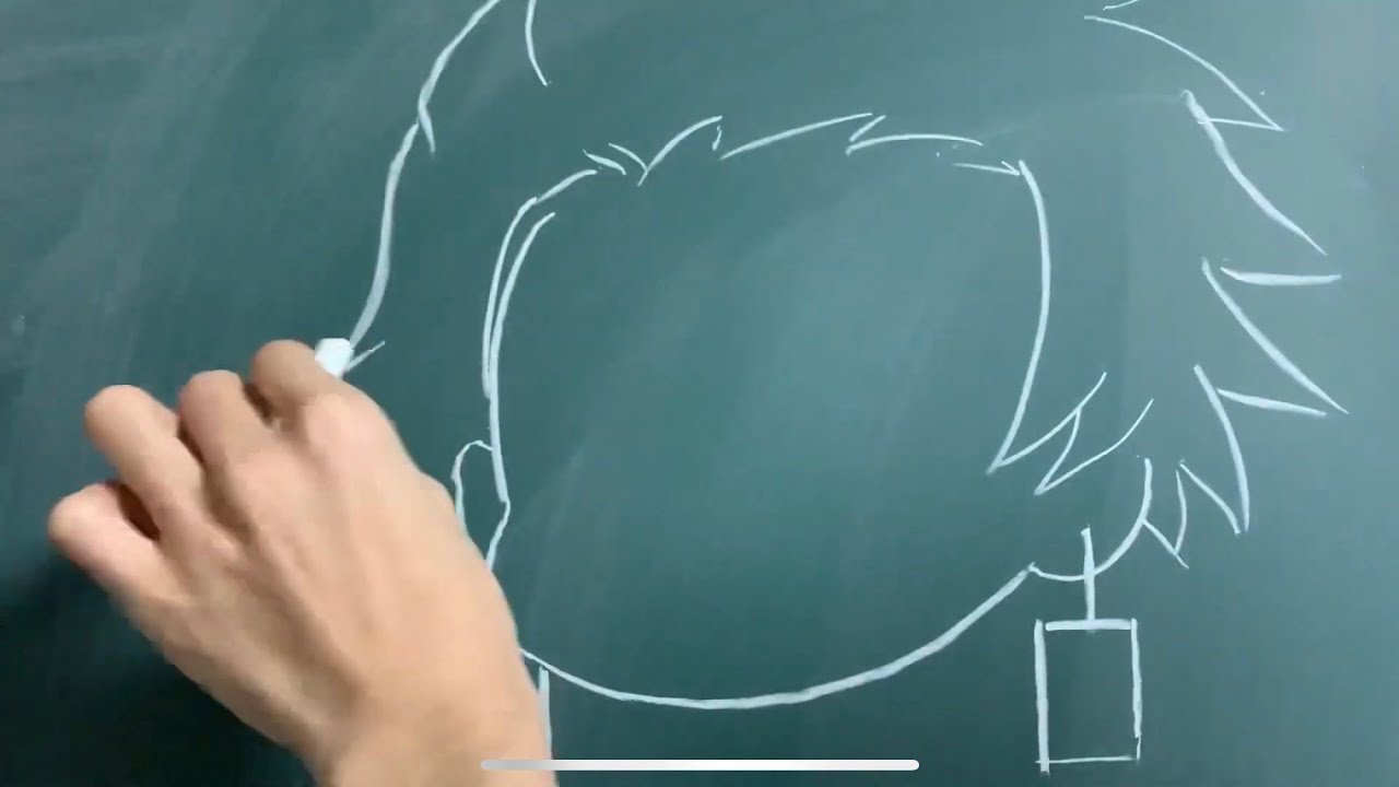 かんたん絵の描き方 鬼滅の刃 竃門炭治郎 黒板イラスト1分チャレンジasmr Youtube