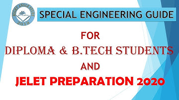 JELET Preparation 2020 & Special Engineering Guide For Diploma And B.Tech