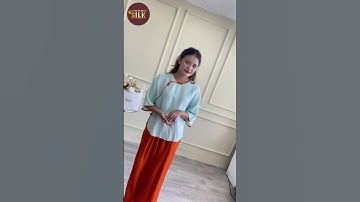 Bộ lụa hoa cúc xanh tay lỡ - Hà Đức Hà Đông Silk