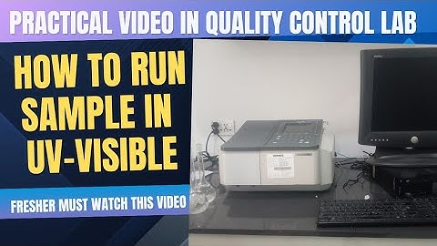 How to Run UV in Quality Control lab / UV visible practical video