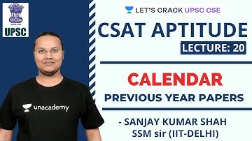 L20: Calendar Previous Year Questions | CSAT Aptitude | Crack UPSC CSE/IAS Prelims 2020