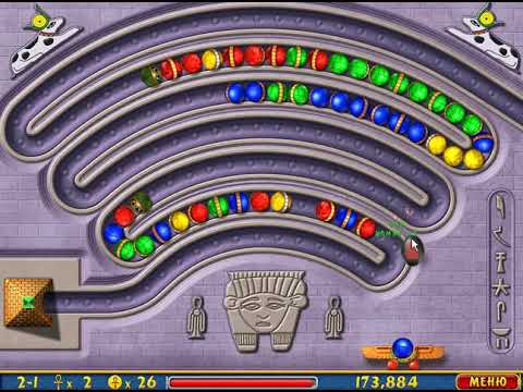 Luxor Прохождение 1-9 Уровень №1