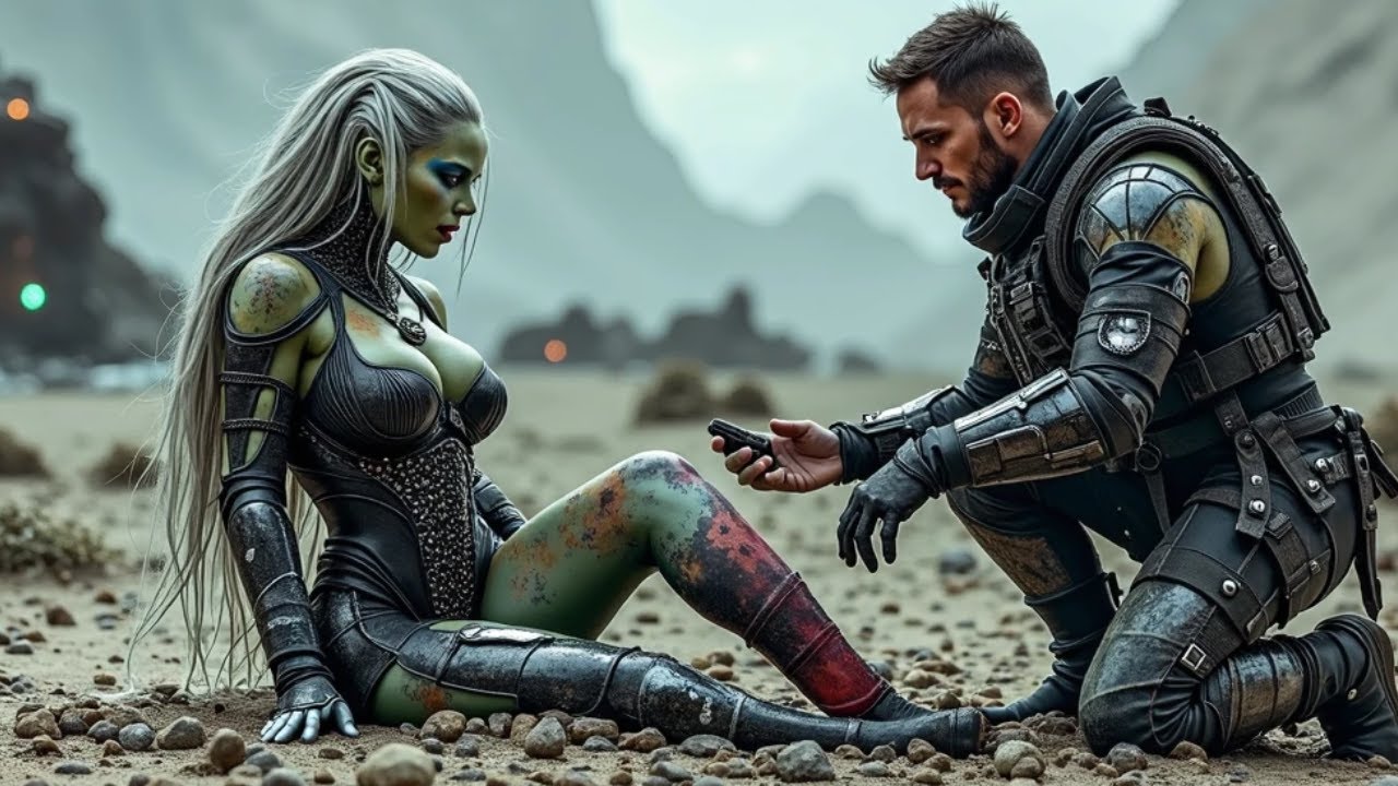 «Инопланетная воительница, оставленная умирать… Пока человек не отказался позволить ей умереть»