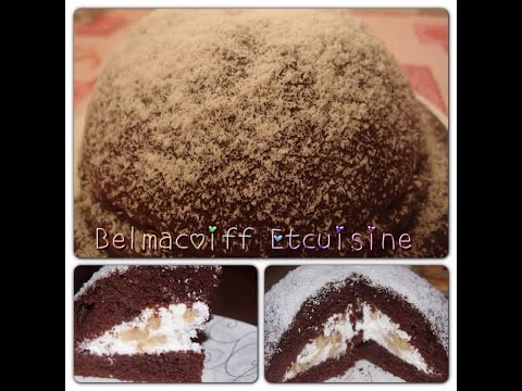 recette-du-gâteau-au-yaourt-et-chocolat-avec-ça-garniture-chantilly-banane