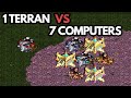 1 Terran vs 7 Computers (Starcraft Remastered)