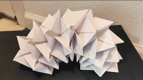kinetic origami  scultpure