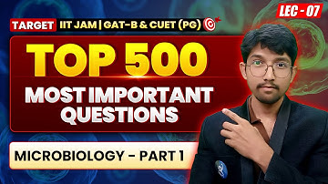 𝐌𝐢𝐜𝐫𝐨𝐛𝐢𝐨𝐥𝐨𝐠𝐲 - 𝐏𝐚𝐫𝐭 𝟏 | 𝐓𝐨𝐩 𝟓𝟎𝟎 𝐌𝐨𝐬𝐭 𝐈𝐦𝐩𝐨𝐫𝐭𝐚𝐧𝐭 𝐐𝐮𝐞𝐬𝐭𝐢𝐨𝐧𝐬 𝐋-𝟎𝟕 | 𝐈𝐈𝐓 𝐉𝐀𝐌 𝐆𝐀𝐓 -𝐁 & 𝐂𝐔𝐓𝐄 𝐏𝐆 | 𝐈𝐅𝐀𝐒