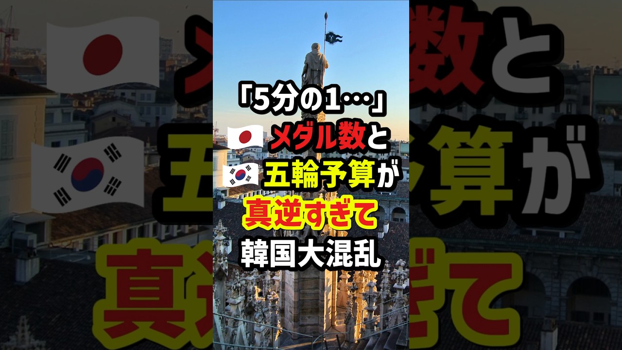 ｢5分の1…｣🇯🇵メダル数と🇰🇷五輪予算が真逆すぎて韓国大混乱　#海外の反応