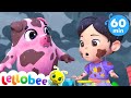 Rain Rain Go Away | LELLOBEE | Nursery Rhymes &amp; Cartoons for Kids | Moonbug