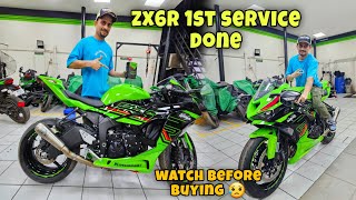 Finally ZX 6R Ka 1st Service Hogaya😍 | Full Detailed Review & Service Cost