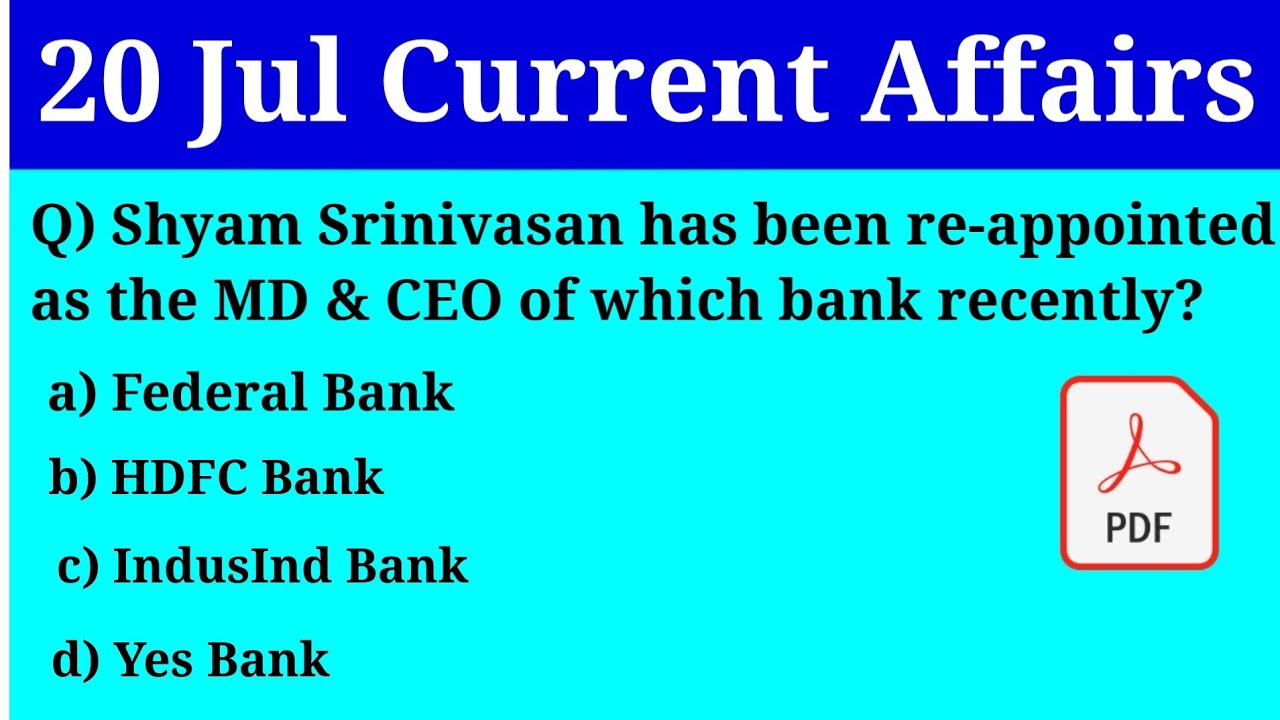 20 July 2020 Current Affairs | Daily Current Affairs | Current Affairs in English