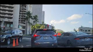 driving from Nimits highway to longs drugs and Safeway store Honolulu Hawaii USA 🇺🇸