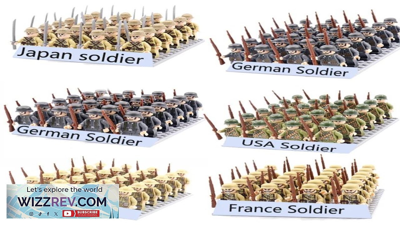 24 строительных блока солдат армии Второй мировой войны СССР США Великобритания Германия Франция