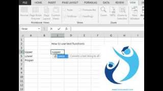 Upper, Lower, Proper- Excel text functions