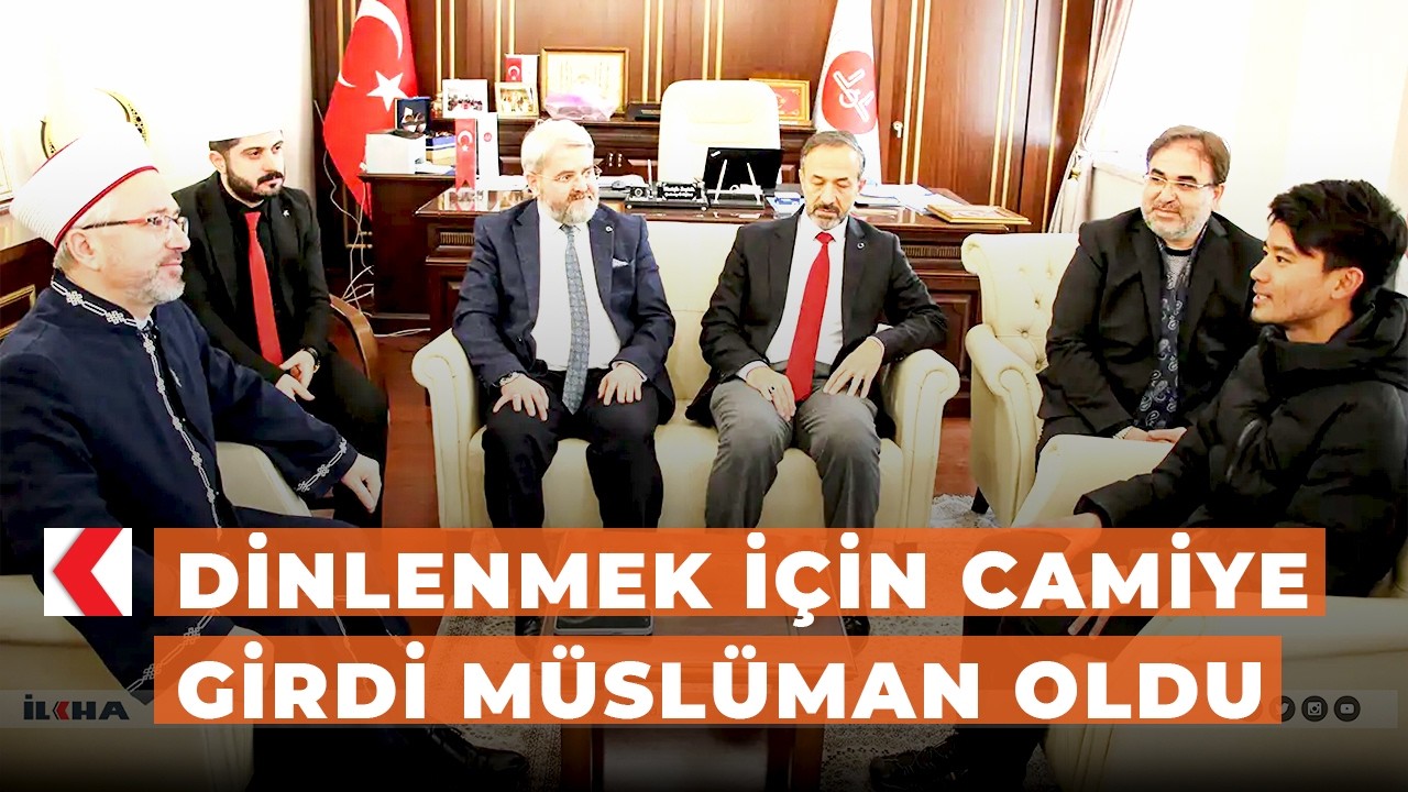 Dinlenmek için camiye girdi Müslüman oldu