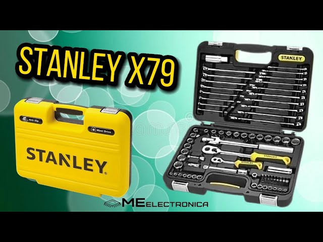 STANLEY STMT17379-1 Juego de carracas, llaves de vaso e insertos de 1/4 ''y  1/2'' (96 piezas)